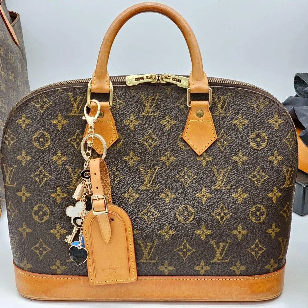 Authentic Louis Vuitton Luggage Tag with Unbranded Keycharm, Keychain - Picture 10 of 10